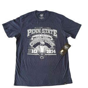 47’ PENN STATE NITTANY LIONS NAVY BLUE 2024 BIG TEN CHAMPIONSHIP T-shirt M NWT